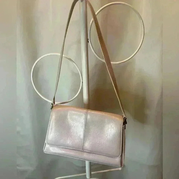 Liz Claiborne Leather Shoulder Bag Blush Pink - Picture 1 of 8